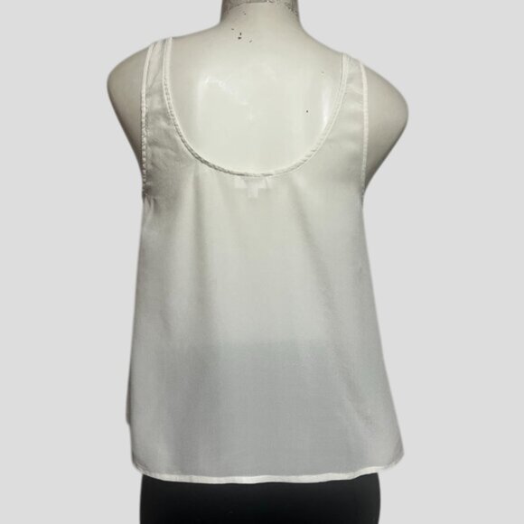Aritzia Wilfred 100% Silk Ivory Sleeveless Tank Top - Picture 2 of 9